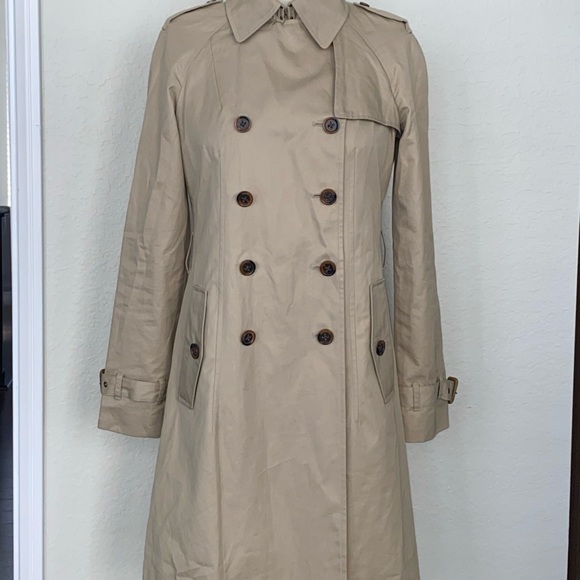 Banana Republic Trench Coat Small ECU - Picture 2 of 15